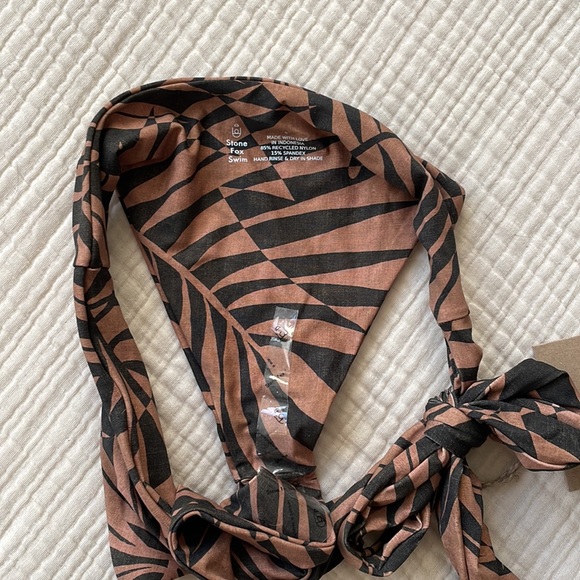 Stone Fox Swim June Bottom in Vintage Palm - Picture 3 of 4